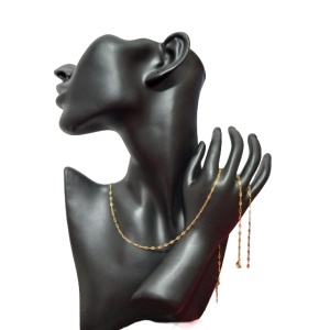 Chain set + bracelet, 925 silver plated with 24k gold, code 0030 - Img 1