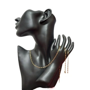 Chain set + bracelet, 925 silver plated with 24k gold, code 0030