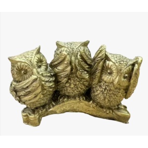 Figurina din rasina feng shui 3 bufnite,