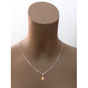 Lantisor cu pandantiv floare multicolora - Img 2