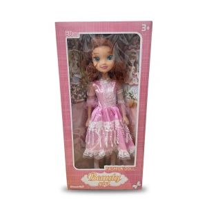 Păpușă Elegantă de Colecție „Beauty Girl” - Prințesă cu Rochie Roz din Dantelă, 60 cm Descriere