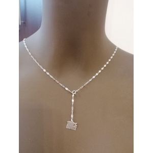 925 silver chain plated with 24k gold, with 100% LOVE pendant, code 0036