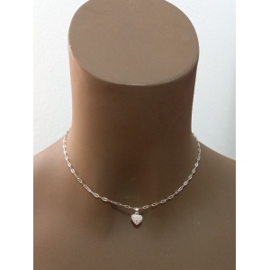Lantisor cu pandantiv inimioare cu marcasite - Img 1