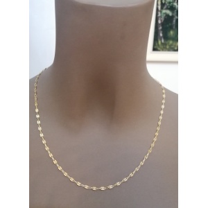 925 silver chain plated with 24k gold, adjustable to any size, code 0004