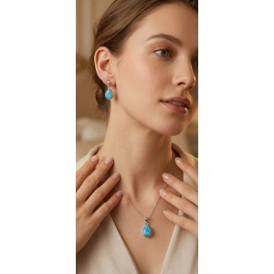Set Bijuterii Argint 925 & Opal Natural „Indian Pattern” - Img 2