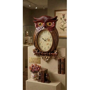 Ceas de Perete Sculptat – Bufnița Timpului (Ediție Decorativă de Colecție) - Img 2