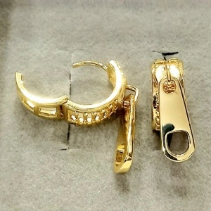 Cercei inox placat cu aur - Img 3