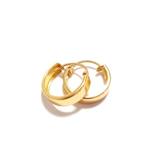 Cercei tortițe din argint placate cu aur de 14k