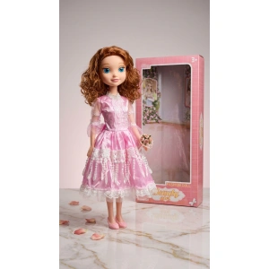 Păpușă Elegantă de Colecție „Beauty Girl” - Prințesă cu Rochie Roz din Dantelă, 60 cm Descriere - Img 2