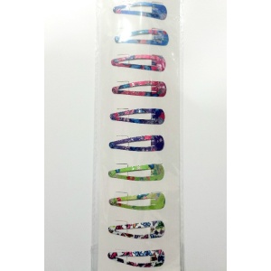 Set zece agrafe de par colorate pe clips