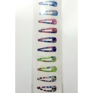 Set zece agrafe de par colorate pe clips