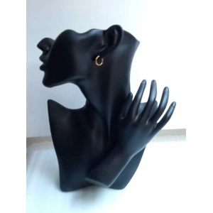 24k gold-plated silver twisted earrings - Img 3