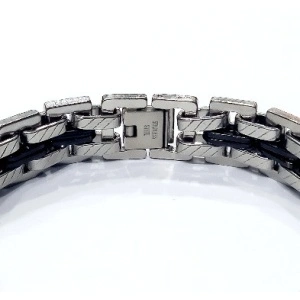 Bratara din oțet inoxidabil chirurgical 316 L catuse, 20,5 cm lungime, 14 mm latime. - Img 3