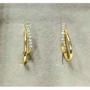 Cercei inox placat cu aur