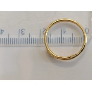 Inel săgeata lui Cupidon, reglabil, din argint placat cu aur de 24k - Img 3