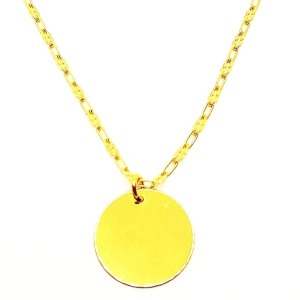 16.5 mm coin pendant with 3 mm chain link code 0053 - Img 2