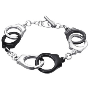Bratara unisex din oțet inoxidabil chirurgical 316 L catuse, 20 cm lungime, 18 mm latime.