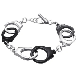 Bratara unisex din oțet inoxidabil chirurgical 316 L catuse, 20 cm lungime, 18 mm latime.