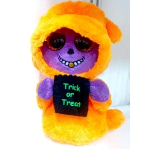 Plus portocaliu "Trick or Treat", 17 cm, ochi glitte