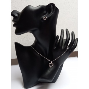 60 cm chain set + 925 silver pendant and earrings, code 0045 - Img 2