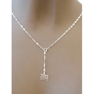 925 silver chain with 100% LOVE pendant, code 0035