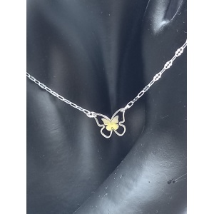 Link chain, 925 silver butterfly, adjustable to any size, code 0043 - Img 2