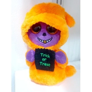 Plus portocaliu "Trick or Treat", 17 cm, ochi glitte - Img 2