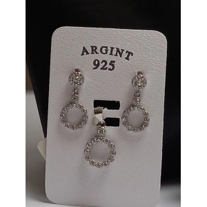60 cm chain set + 925 silver pendant and earrings, code 0044 - Img 4