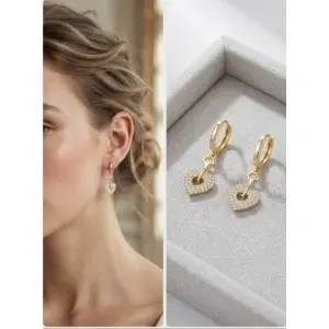 Cercei eleganți "Key to My Heart"