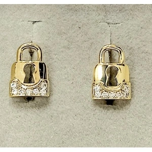 Cercei inox placat cu aur