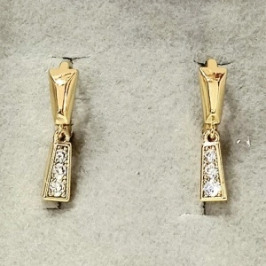 Cercei inox placat cu aur