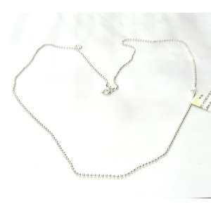 Lănțișor din argint 925, zale rezistente 1 mm cu biluțe dese de 2 mm - Img 1