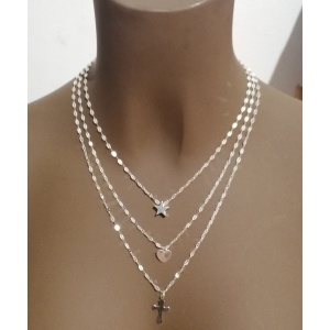 925 silver triple chain, adjustable, code 0037