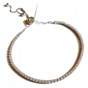 Bratara tenis 3 mm din argint 925 - Img 1