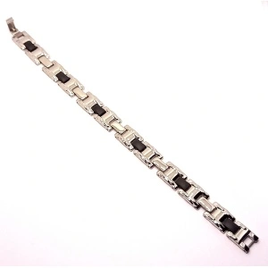 Bratara unisex din oțet inoxidabil chirurgical, 21 cm lungime, 11 mm latime. - Img 2
