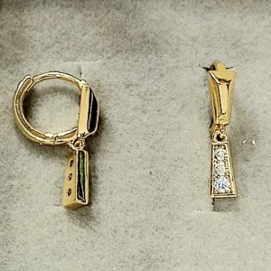 Cercei inox placat cu aur - Img 2