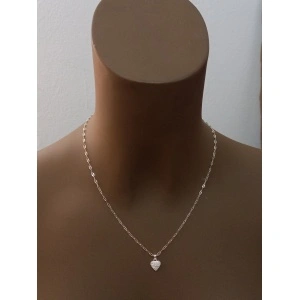 Lantisor cu pandantiv inimioare cu marcasite - Img 2