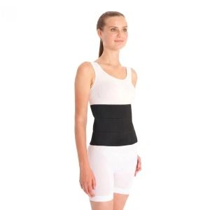 Corset Postoperator Abdominoplastie LipoCase LC 420 S – 3 Pliuri, Compresie Reglabilă, Negru