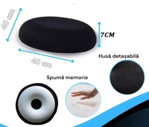 Colac ortopedic pentru sezut cu husa detasabila - Img 2