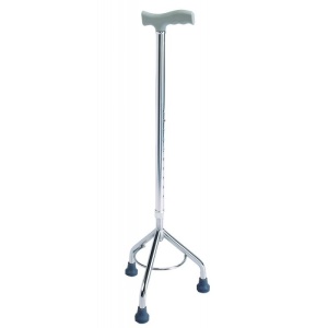 Baston ortopedic metalic cu 3 puncte de sprijin ,reglabil pe inaltime