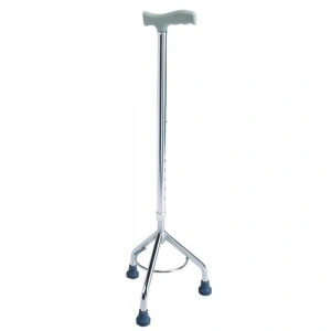 Baston ortopedic metalic cu 3 puncte de sprijin ,reglabil pe inaltime
