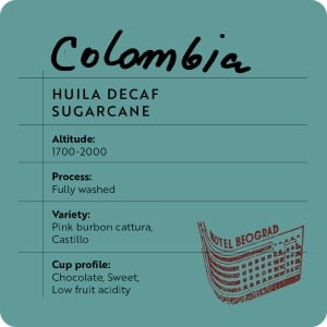 Colombia Huila Decaf Sugarcane