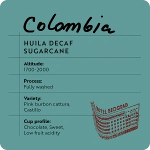 Colombia Huila Decaf Sugarcane