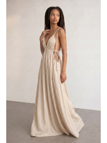 Lanna Dress beige - Img 2