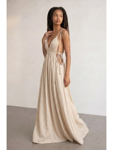 Lanna Dress beige - Img 2