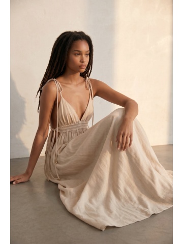 Lanna Dress beige - Img 3