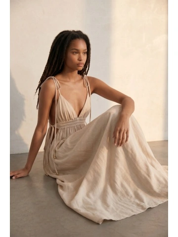 Lanna Dress beige - Img 3