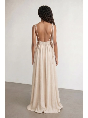 Lanna Dress beige - Img 4