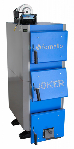 Cazan (centrala) pe combustibil solid, (lemn, carbune), Fornello JOKER 29 kW, cu Ventilator si Automatizare