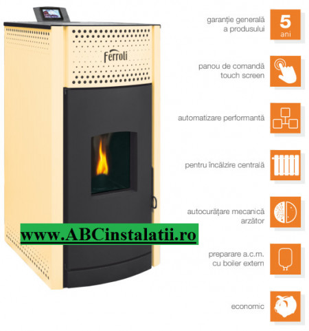 Ferroli Salerno Pellet 30 KW 5 ANI GARANTIE
